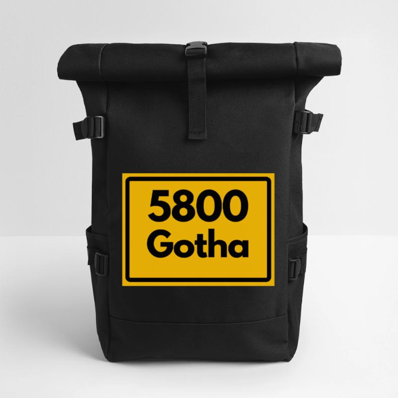 OLD POSTCODE 5800 GOTHA HEIMATSTOLZ ORIGINAL Roll Top Backpack