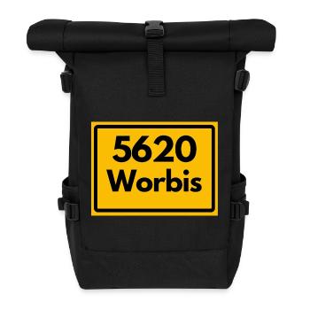 ALTE POSTLEITZAHL 5620 WORBIS HEIMATSTOLZ ORIGINAL - Rolltop Rucksack - Schwarz - Vorne