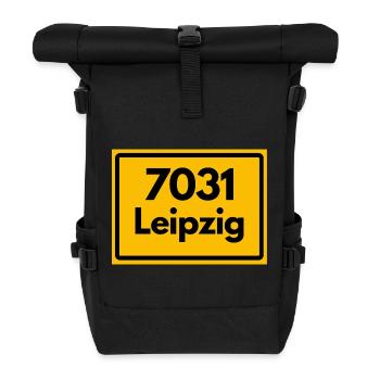 ALTE POSTLEITZAHL 7021 PLZ 04109 LEIPZIG SACHSEN - Rolltop Rucksack - Schwarz - Vorne