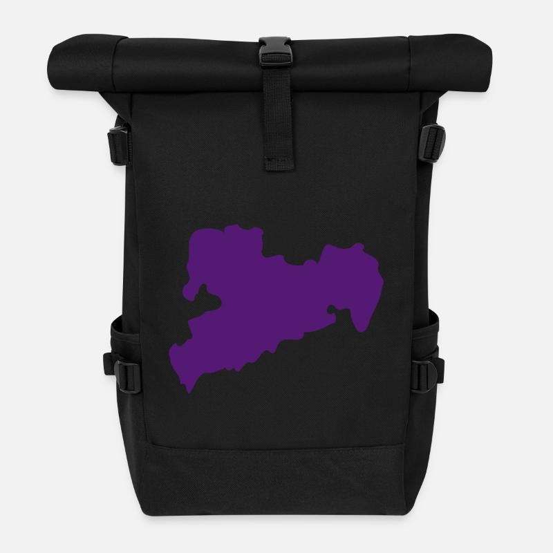 sachsen - Rolltop Rucksack - Schwarz