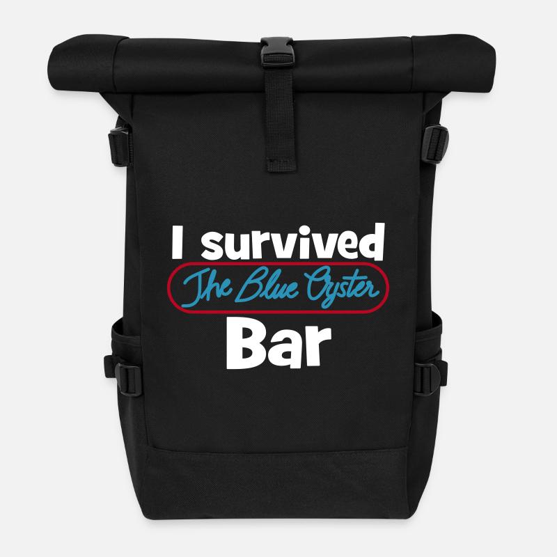 I survived the Blue Oyster Bar - Rolltop Rucksack - Schwarz