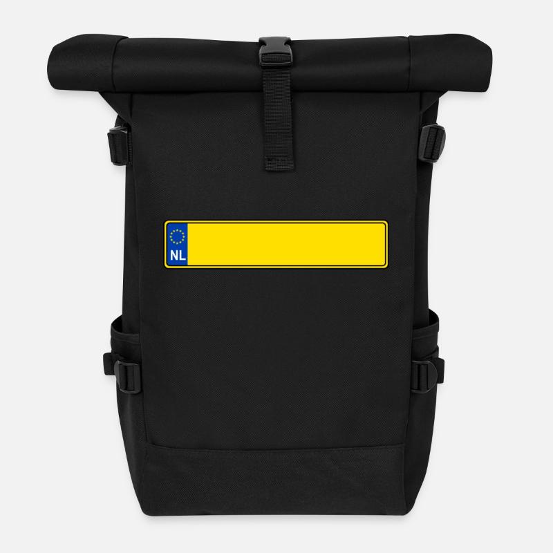 Kennzeichen NL - Rolltop Rucksack - Schwarz