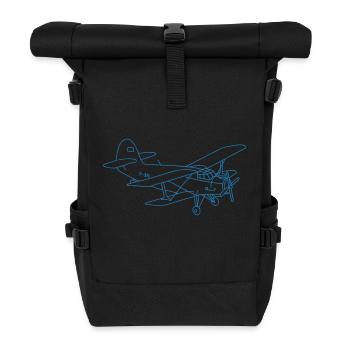 Doppeldecker - Rolltop Rucksack - Schwarz - Vorne