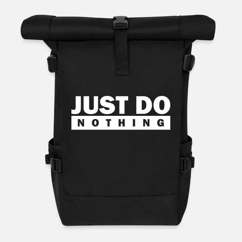 Just do nothing - Rolltop Rucksack - Schwarz