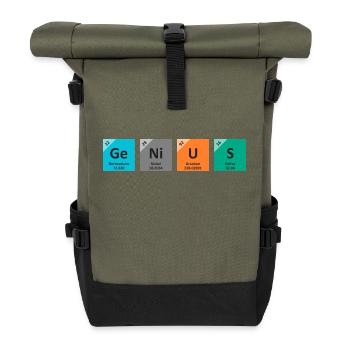 génie - Sac à dos roll top - olive/noir - Devant