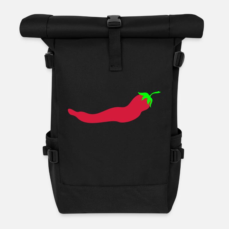 peperoni - Rolltop Rucksack - Schwarz