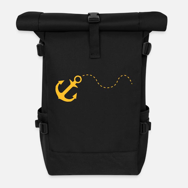 anker - Rolltop Rucksack - Schwarz