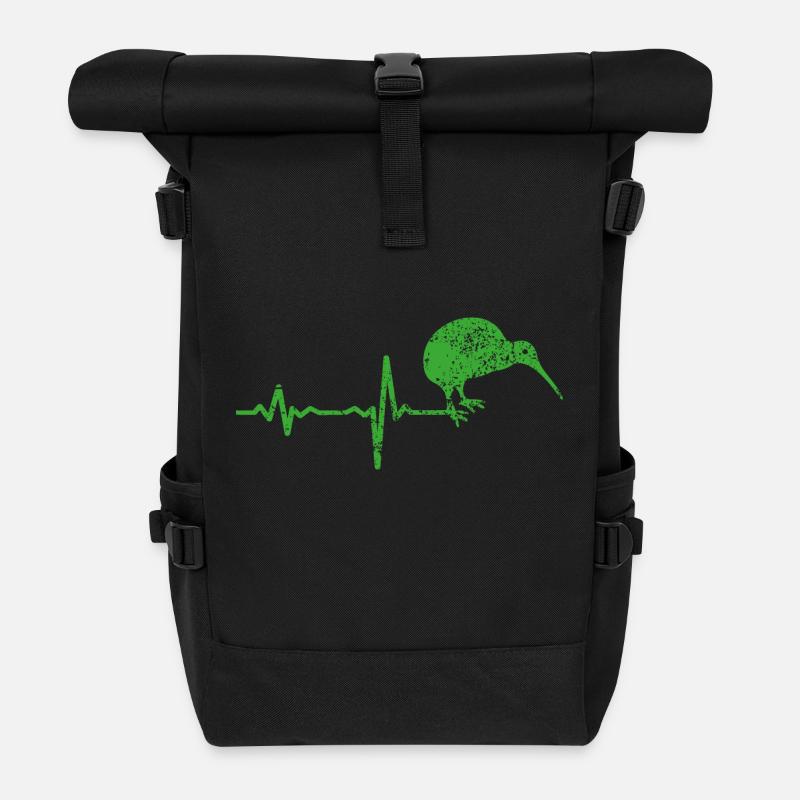 Kiwi Vogel NZ Neuseeland Geschenk - Rolltop Rucksack - Schwarz