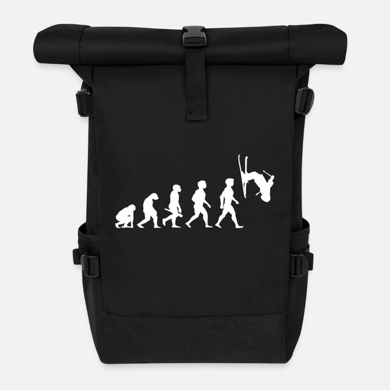 Evolution skieur ski freestyle sport d'hiver - Sac à dos roll top - noir