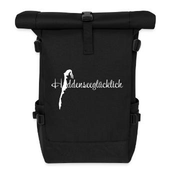 Hiddenseeglücklich klein - Rolltop Rucksack - Schwarz - Vorne