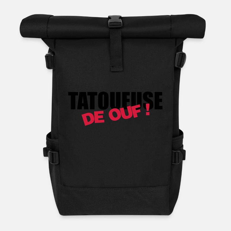 Tätowierer Tatouage Tattoo Tattooist Tatoueur - Roll Top Backpack - black