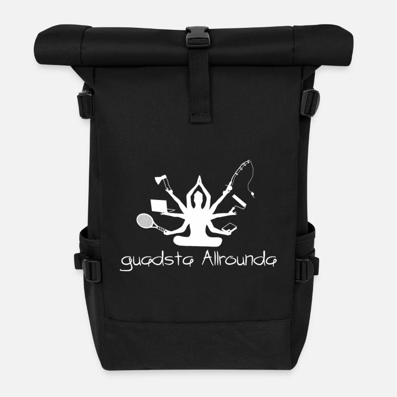 guadsta Allrounda - best all-rounder, dialect - Roll Top Backpack - black