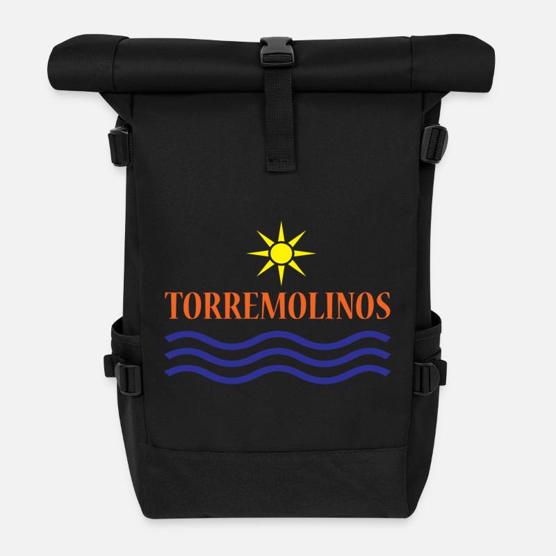 TORREMOLINOS Sun Waves - Roll Top Backpack - black