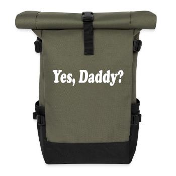 Yes daddy - Roll Top Backpack - olive/black - Front