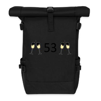 53.Geburtstag 53 Jahre Jubiläum 53 Zahl 53 - Rolltop Rucksack - Schwarz - Vorne