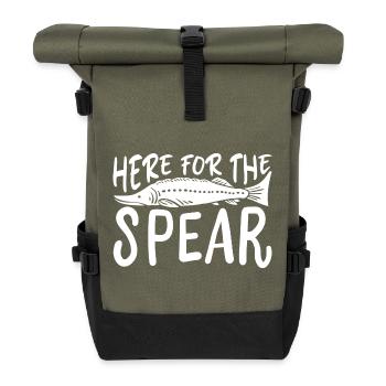 Here for the spear - Roll Top Backpack - olive/black - Front
