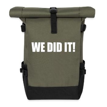 We did it - Roll Top Backpack - olive/black - Front