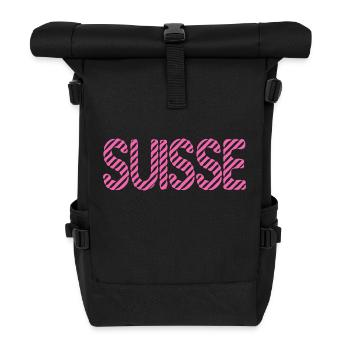 SWITZERLAND. COUNTRY. GENEVA. HUMOR. FLAG. GENEVA - Roll Top Backpack - black - Front