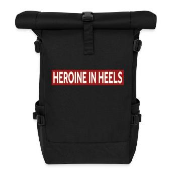 HEROINE IN HEELS - Roll Top Backpack - black - Front