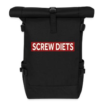 SCREW DIETS - Roll Top Backpack - black - Front