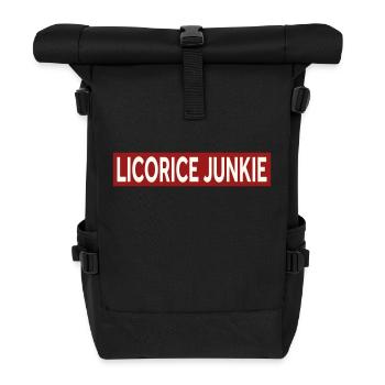 LICORICE JUNKIE - Roll Top Backpack - black - Front