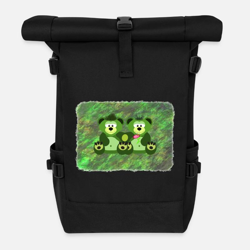 Moosbären - Rolltop Rucksack - Schwarz