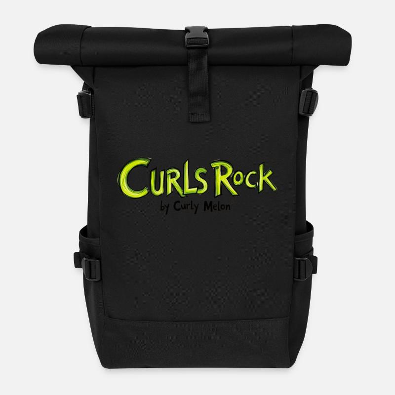 Rock curls - Roll Top Backpack - black