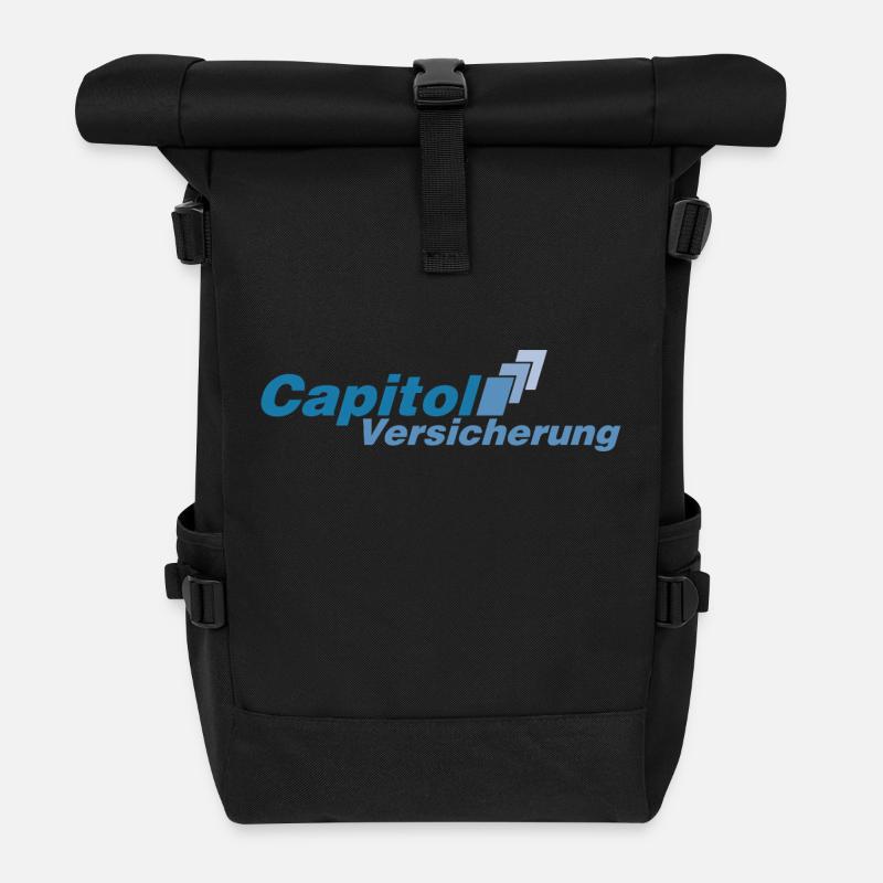 Stromberg Logo Der Capitol Versicherung - Rolltop Rucksack - Schwarz