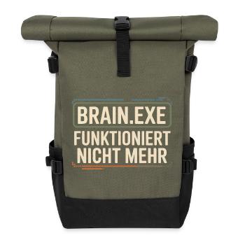 Brain.exe ne fonctionne plus – Nerd drôle - Sac à dos roll top - olive/noir - Devant