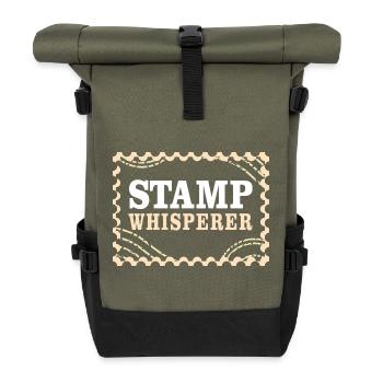 Stamps Philatelist Stamp Collection - Roll Top Backpack - olive/black - Front