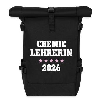 Chemistry Teacher 2026 Occupation Chemistry Teacher Chemist - Roll Top Backpack - black - Front