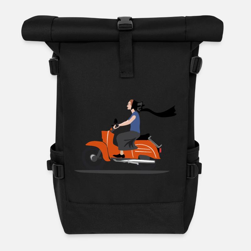 SERBSKA HOLCA MOPED - Rolltop Rucksack - Schwarz