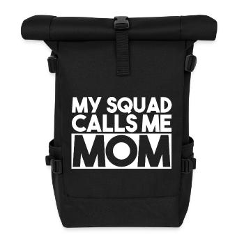 Mein Trupp nennt mich Bruder Slogan Typografie - Rolltop Rucksack - Schwarz - Vorne