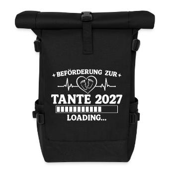 Tante 2027 Loading – Beförderung zur Tante - Rolltop Rucksack - Schwarz - Vorne