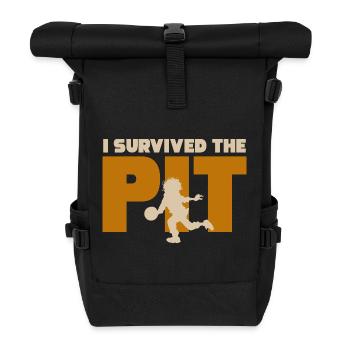 I Survived the Pit - Roll Top Backpack - black - Front