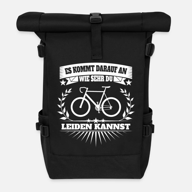 Rennrad Leid - Rolltop Rucksack - Schwarz