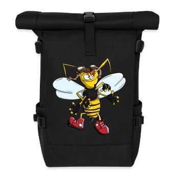 bumblebee bee wasp hornet bee wasp horny - Roll Top Backpack - black - Front