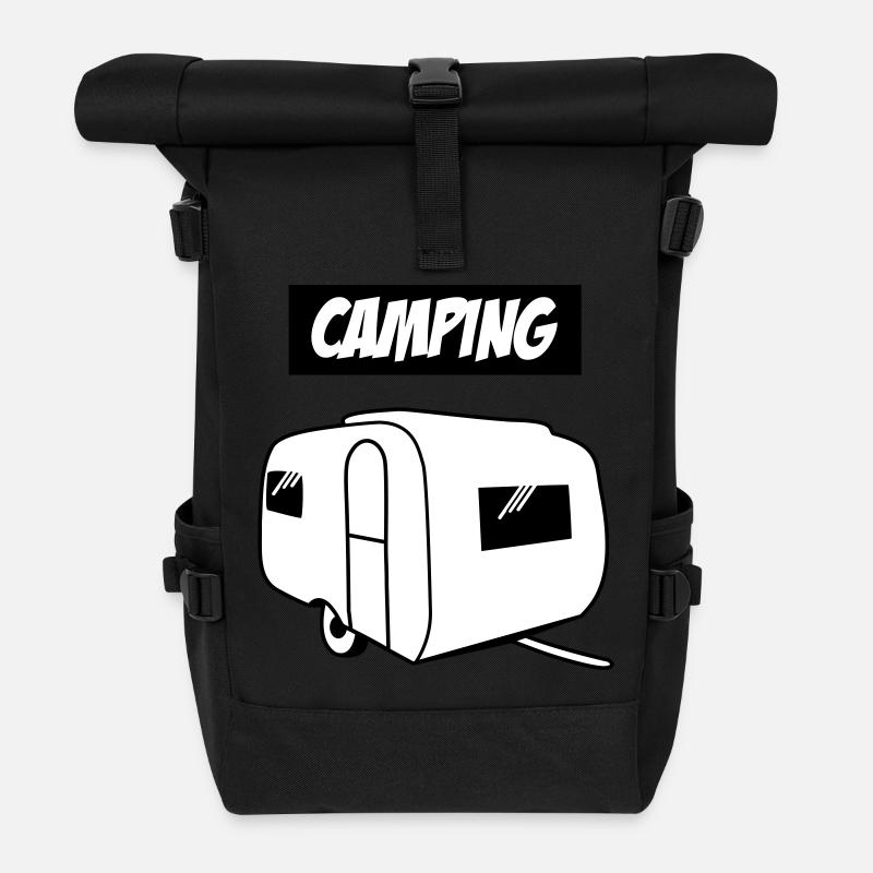 camping - Sac à dos roll top - noir