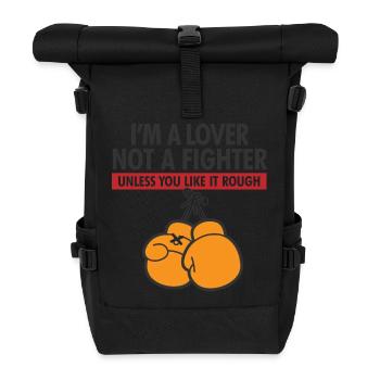 Ich bin ein Liebhaber, kein Kämpfer! - Rolltop Rucksack - Schwarz - Vorne