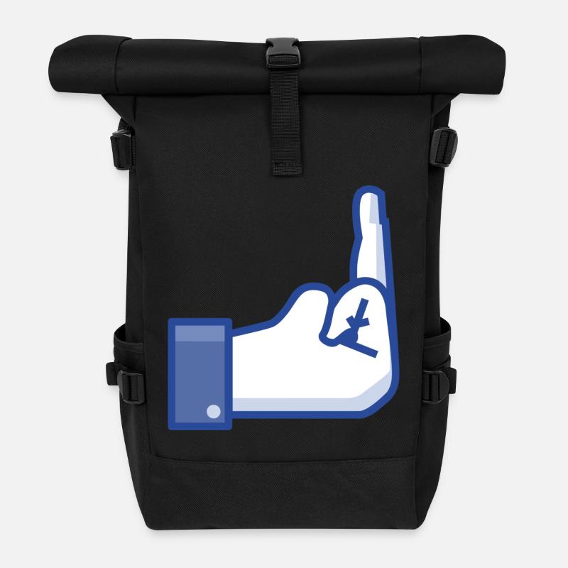 Middekfinger to FB - Rolltop Rucksack - Schwarz