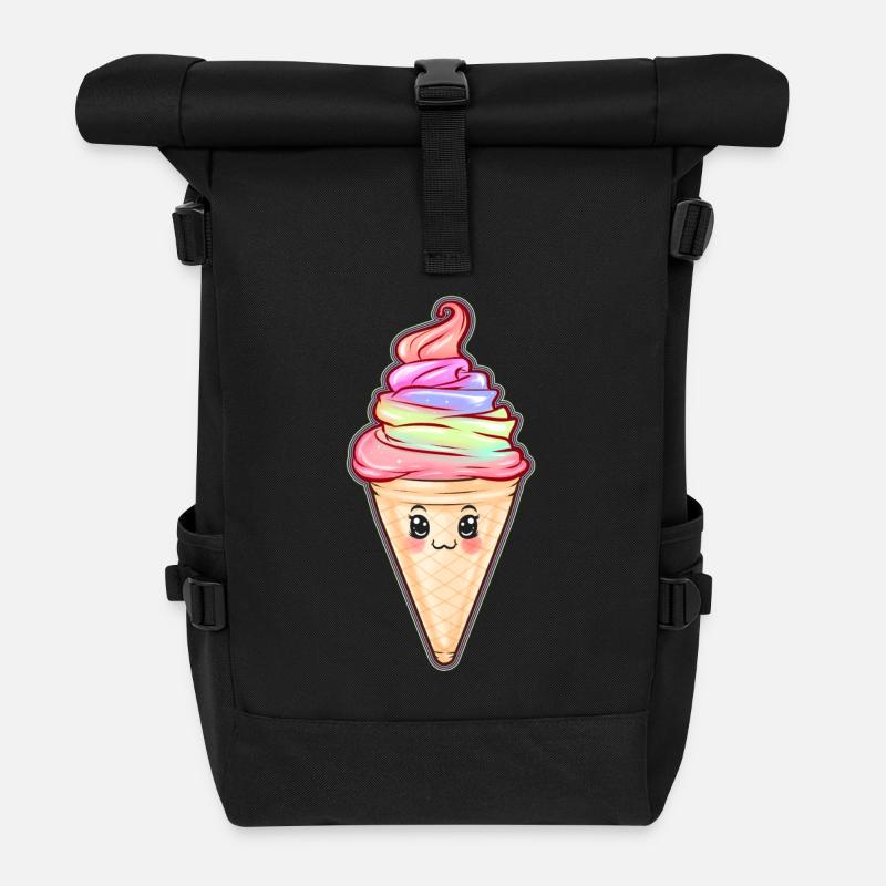 Ice cream sweet - Rolltop Rucksack - Schwarz
