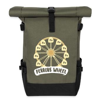 Das Chemie - Riesenrad! - Geschenk - Rolltop Rucksack - Olive/Schwarz - Vorne