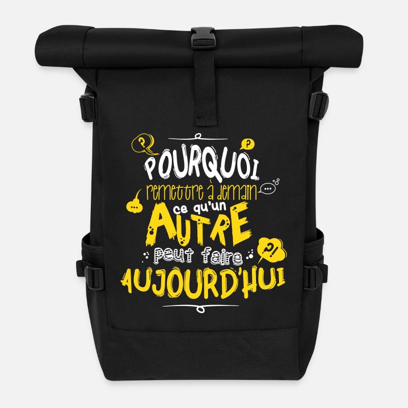 Citation de fonctionnaire - Sac à dos roll top - noir