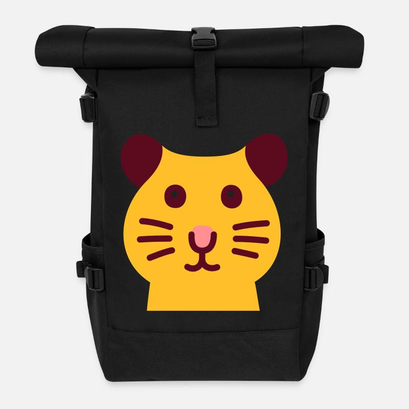 Mignon hamster - Sac à dos roll top - noir