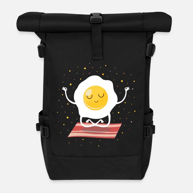 Ei (Meditation) - Rolltop Rucksack - Schwarz