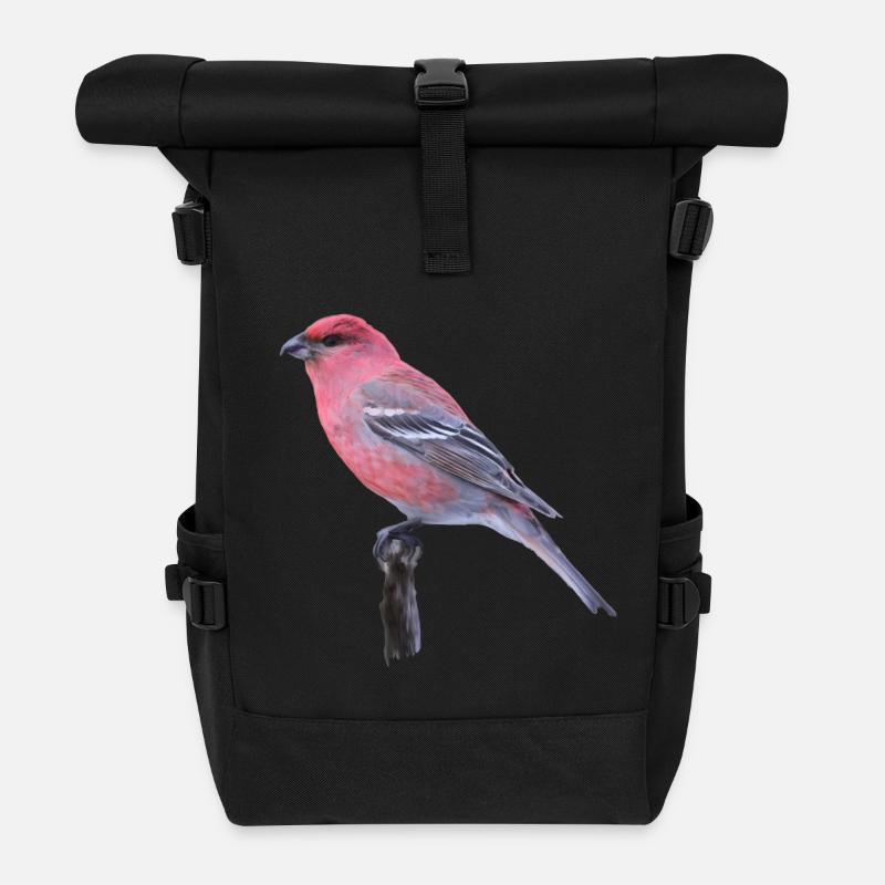 Cardinal aquarelle sur branche - Sac à dos roll top - noir