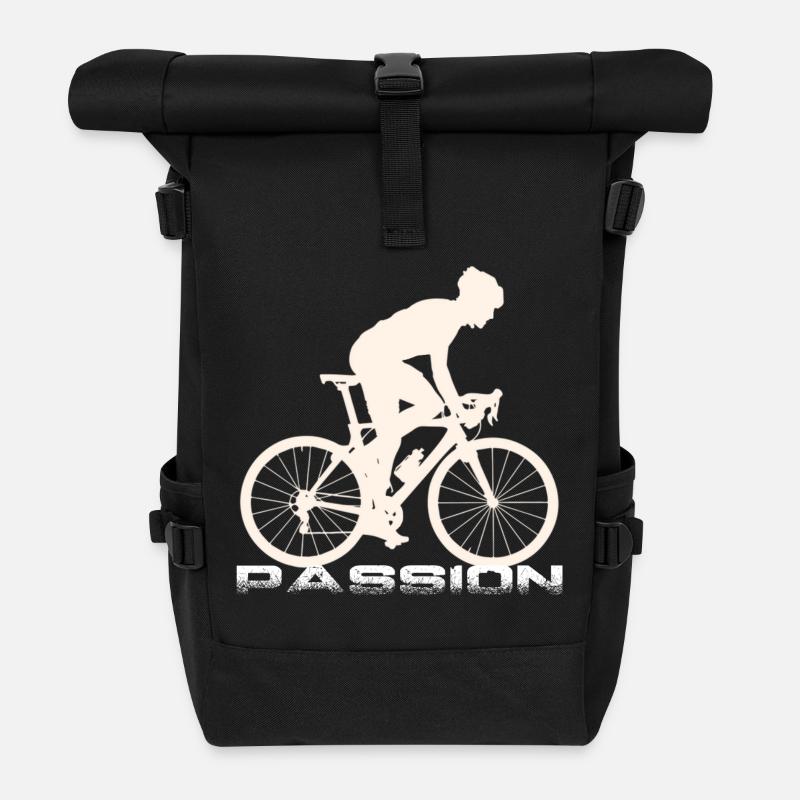 Fahrrad - Rolltop Rucksack - Schwarz