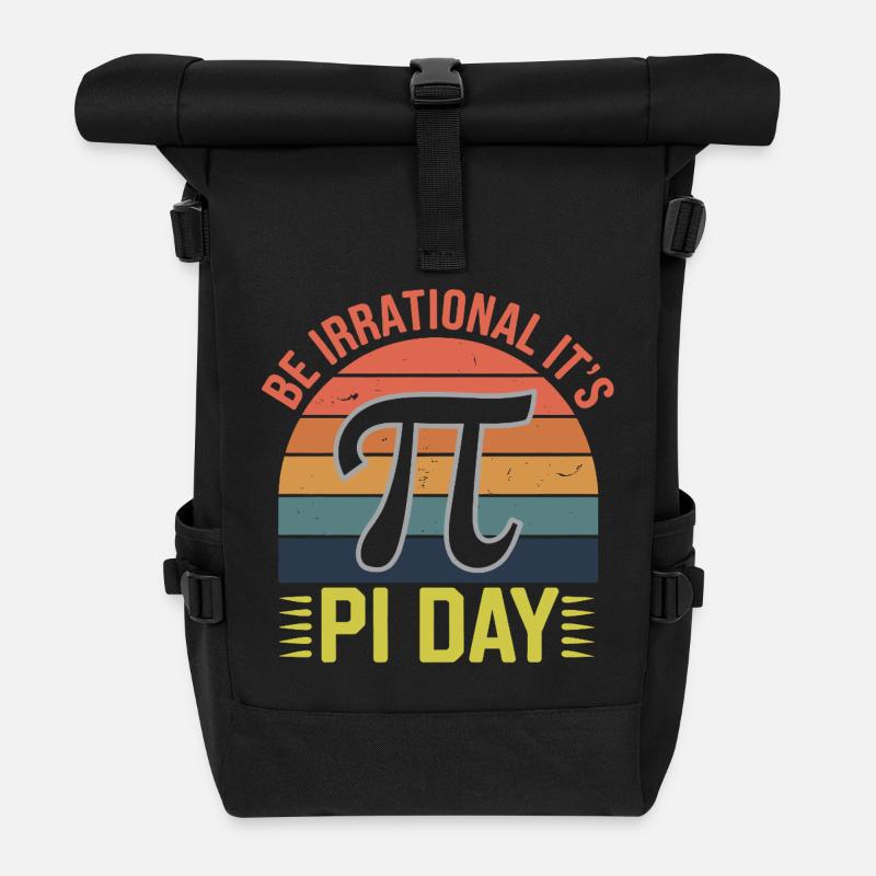 Seien Sie irrational - es ist Pi-Tag! - Rolltop Rucksack - Schwarz