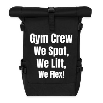 Gym Crew on repère, on lève on fléchit - Sac à dos roll top - noir - Devant