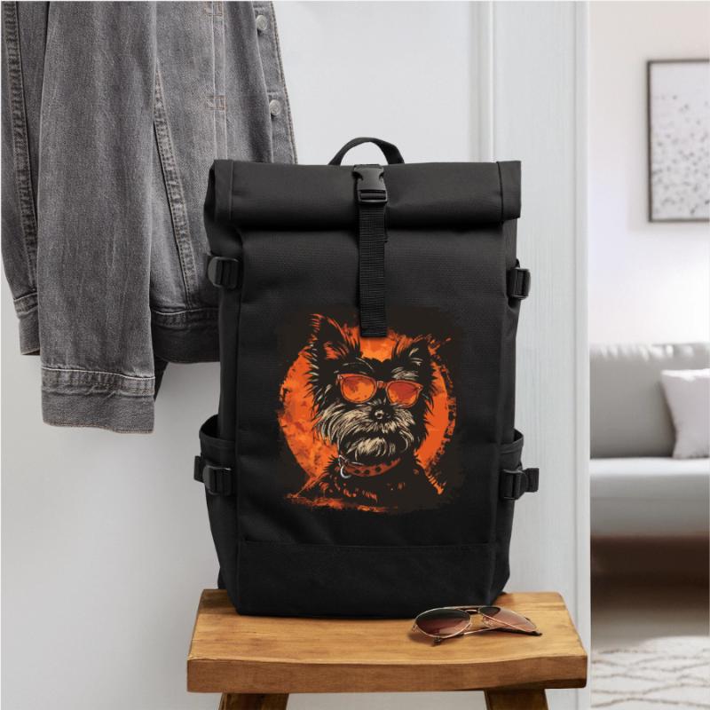 Cooler Yorkshire Terrier Rolltop Rucksack